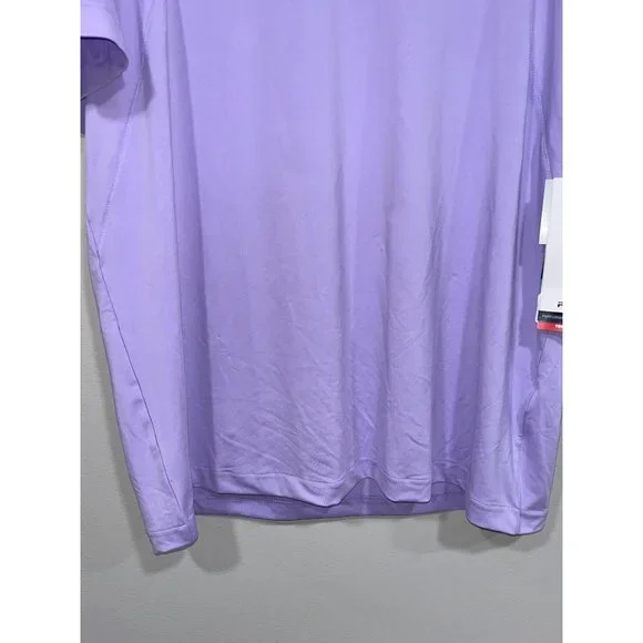 Fila Adrenaline Performance Tennis Men's Shirt Crew Purple Athletic Training Lar - Picture 6 of 8